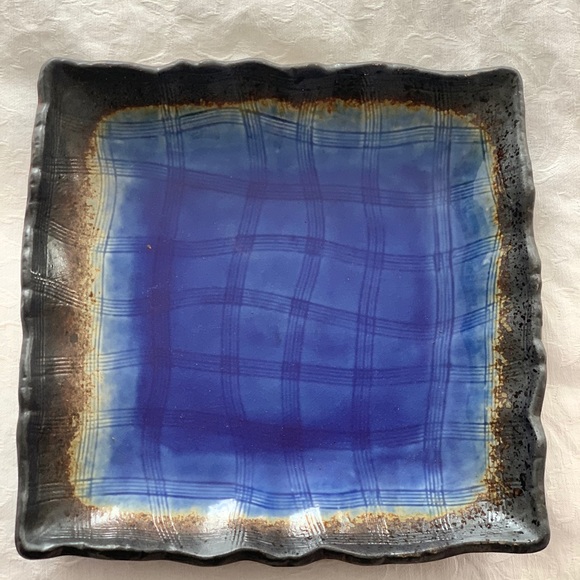 Dish in blue MIYA Japan, signed - Picture 1 of 6